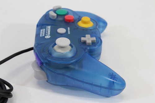 HORI Pad Cube Nintendo Gamecube Controller Clear Blue GC702 T3 GC Japan WORKING - Picture 6 of 16