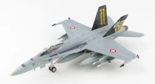 HM F/A-18C Hornet J-5011 Staffel 11 Swiss Air Force 1/72 diecast model aircraft
