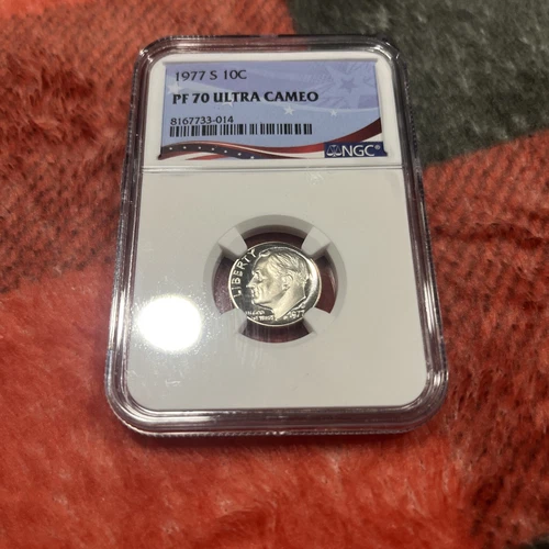 1977 S 10C Roosevelt Dime PF70 Ultra Cameo PR 70 Dcam NGC Top Pop PERFECT COIN!!