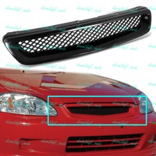 For 96-98 Honda Civic Ejek Jdm Type R Black Mesh Abs Front Hood Grille Grill