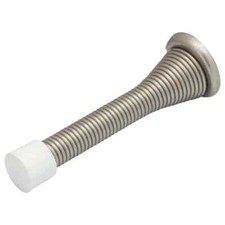 Pack of 5- 3-1/8" Projection- Satin Nickel Spring Door Stops-w/mounting screws