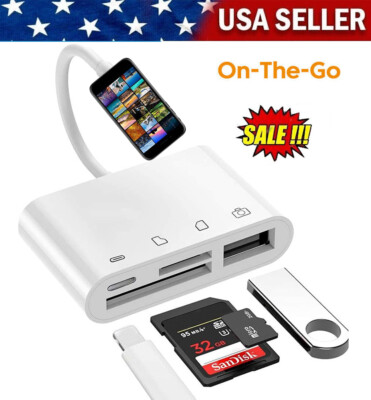 4 in 1 Multi-function OTG Adapter USB Flash Drive SD/TF Card Reader For iPhone 