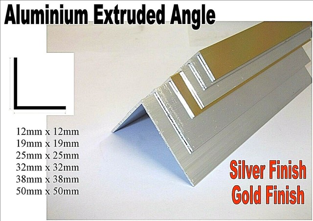 ALUMINIUM METRIC ANGLE EQUAL 10mm 12mm 15mm 19mm 20mm 22mm 25mm 30mm