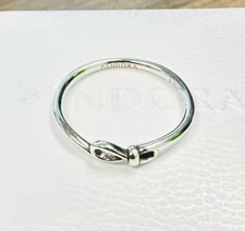 Pandora Infinity Knot Ring #198898C01 + FREE BOX +POLISH CLOTH ~Choose Size