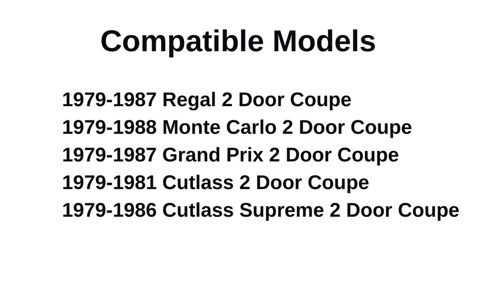 Fit Regal Monte Carlo Grand Prix Cutlass Coupe Passenger Right Door Window Glass Foto 2 de 4