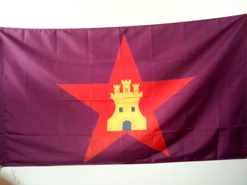 Drapeau Castille Comunera grand format 150x90cm avec œillets pour les rassemblements