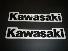 Two Kawasaki Universal Tank Swingarm Fork Fender Stickers Decals Logo