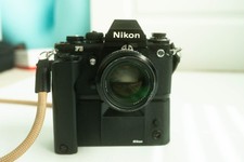 Nikon F3 35mm SLR Film Camera W 50mm f1.4 Motor Drive MD4 Speedlight Strap