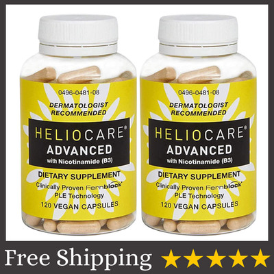 2Pack Heliocare Advanced with Nicotinamide B3 Health Skin 120 Capsules US STOCK.