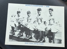 1983 TCMA 1938 Champions Rolfe / Lazzeri / Gehrig / Crosetti New York Yankees 