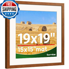 Gaevuian Framedistressed Farmhouse Wood Pattern Frame Mat 15X15Horizontal And
