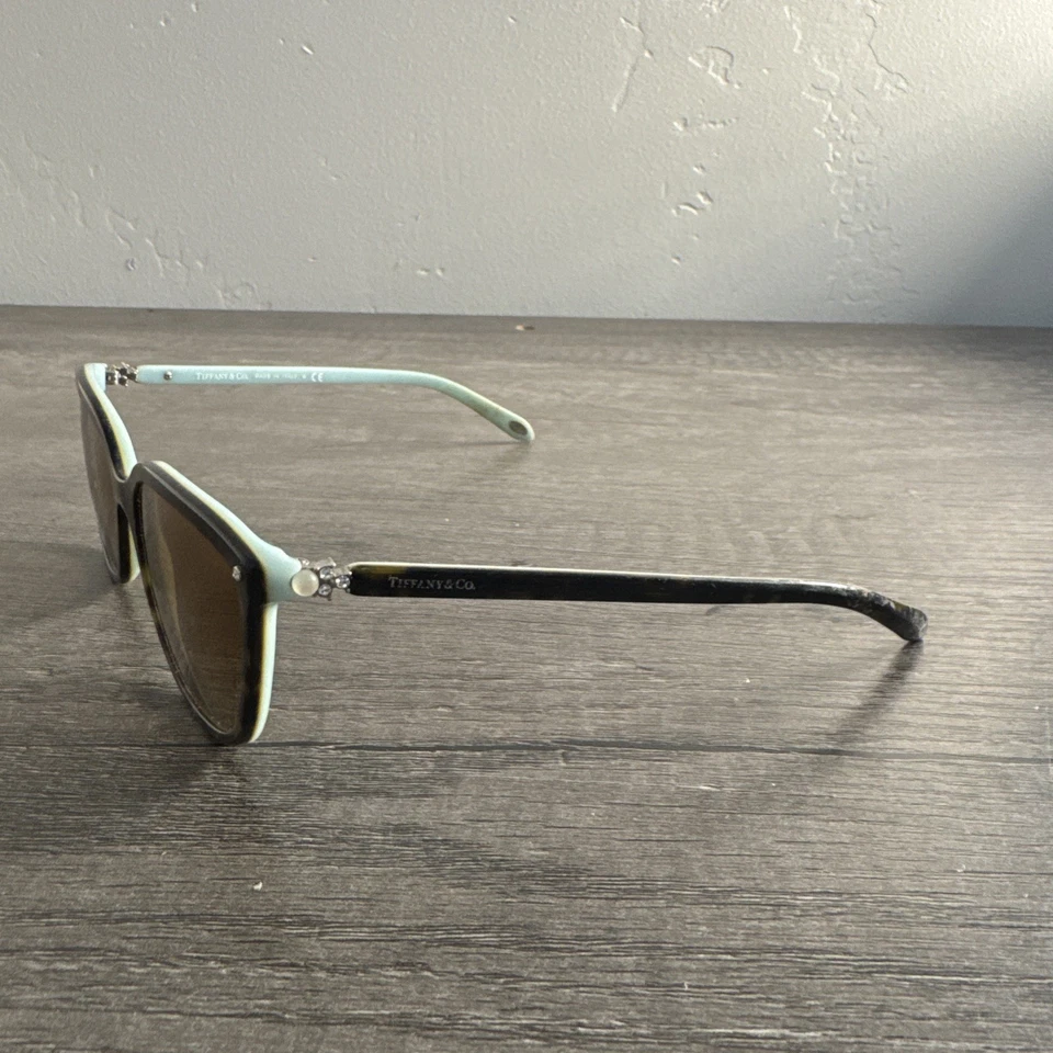 TIFFANY & Co. Sunglasses TF4105-H-B 8134/3B Tortoise Blue FRAMES ONLY 55-17-140 - Image 4 of 4