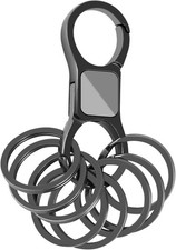 Keychain Quick Release Key Ring Fob Clip with 8 Detachable Keyrings Zinc Alloy