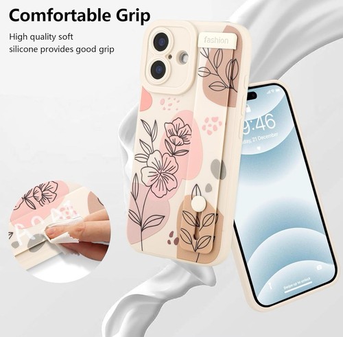Jefonha Silikon Hülle mit Blumen Design für das iPhone 16 Plus - Bild 5 von 6