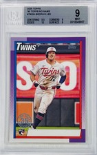 2025 Topps Series 1 Brooks Lee RC 1990 NNOF 35th Anniversary No Name /35 BGS 9