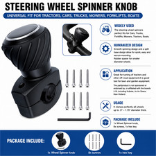 Universal Steering Wheel Spinner Knob for Tractor Car Truck Mower Forklift Boat