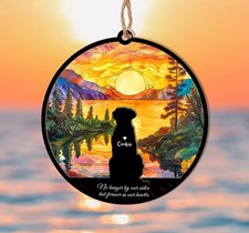 Custom Dog Memorial Suncatcher, Custom Pet Memorial Gift, Loss of Pet Sympathy