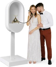 Audio Guest Book Phone Booth Stand Telephone Booth for Wedding Birthdays Party