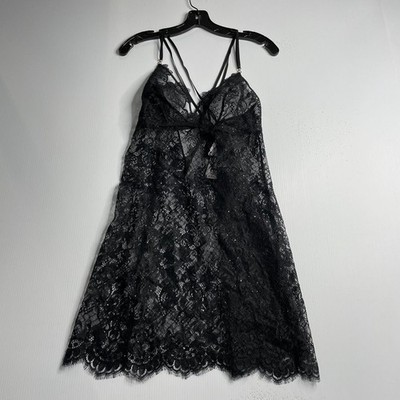 LISE CHARMEL Baby Doll Chemise Women's Size US XL Black