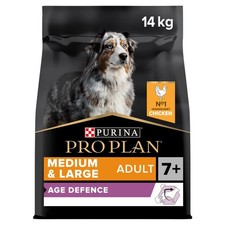 PRO PLAN Medium & Large Senior Dry Dog Food Age Defence 7+ Rich in Chicken 14kg 4.01 per kilo