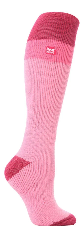 Heat Holders - Womens Ladies 2.3 tog Knee High Long Striped Thermal Ski Socks - Image 3 of 4