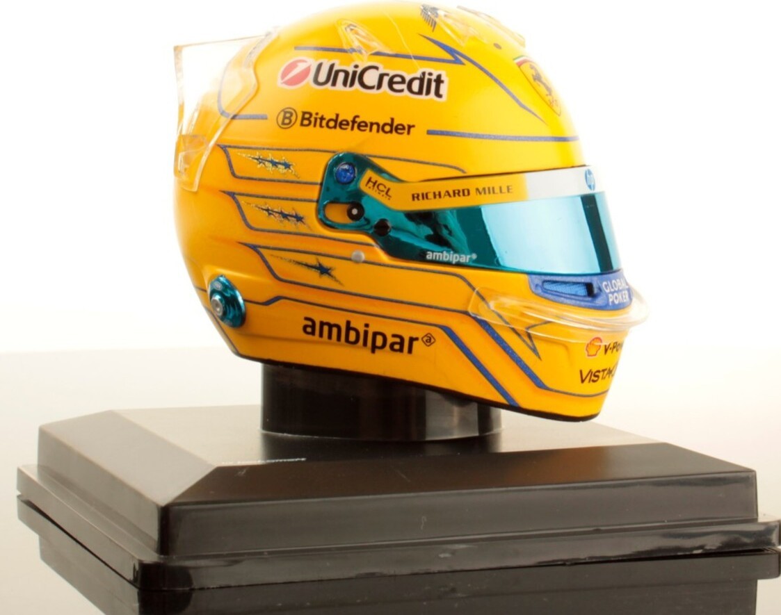 Ferrari F1 Lewis Hamilton #44 Miami Grand Prix 2025 Mini Helmet in 1:5 scale