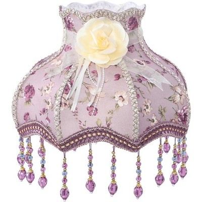 UKCOCO Vintage Lamp Shade, Romantic Purple 32.00X32.00X23.00CM, As Shown 
