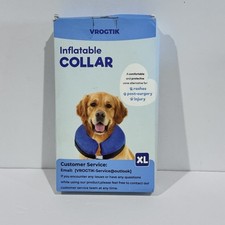 New XL Adjustable Soft Inflatable Collar For Dogs Post Surgery Rashes Or Injury