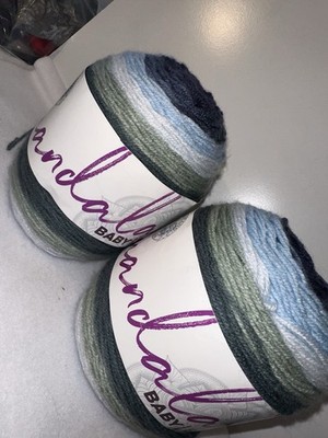 Lion Brand Mandala Baby Set Of 2 In Echo Caves #3 590 Yds Ea. SWEET See Pics