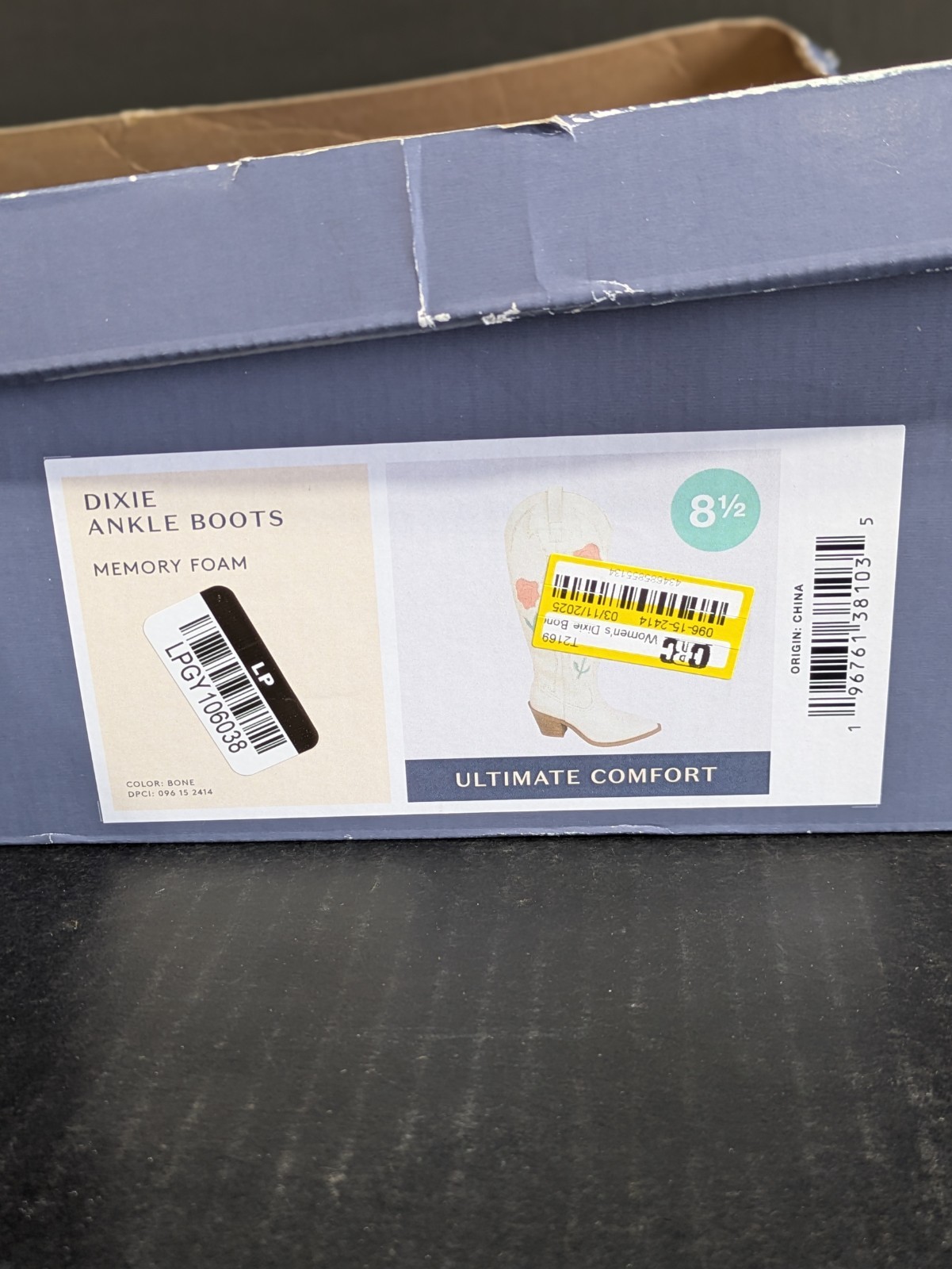 Universal Thread Womens Dixie Bone Floral Western Cowboy Boots Off White 8.5M thumbnail 19