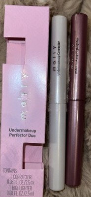 Mally Primer Peach Deep Under Makeup Perfector Duo Corrector Highlighter Set