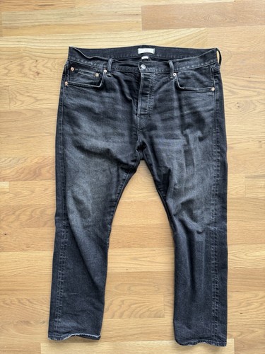 American Eagle Slim Selvedge AE77 Charcoal Button-Fly Jeans (36x30)