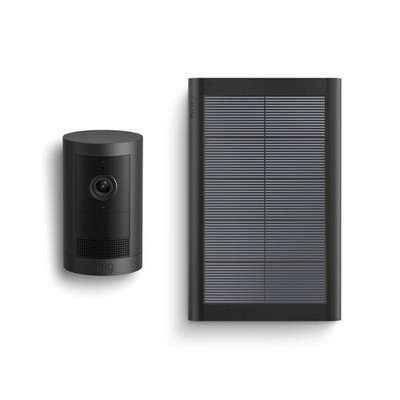 Ring Outdoor Cam Plus Battery Security Camera with Solar Panel Kit   Black