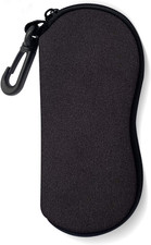 Sunglasses Soft Case with Carabiner Ultra Light Neoprene Zipper Glasses Case