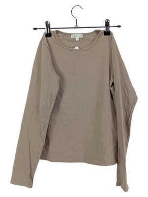 Vertbaudet Kinder Langarmshirt Basic Beige Gr. 152 Baumwolle
