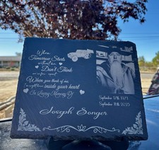 Engraved Personalised Slate Memorial Plaque 810x12  Engraved With Your Info