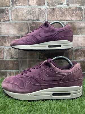 Nike Air Max 1 Bordeaux Desert Sand Burgundy Suede Gr. UK 7 Sneaker