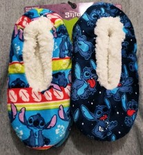 Disney's Blue Stitch Slippers Set, 2 Pair, NEW w TAGS Size M