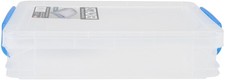 Storage Studios Super Stacker Doc Box-14.5"X10.5"X3.38" Clear/Blue Handles - SS3