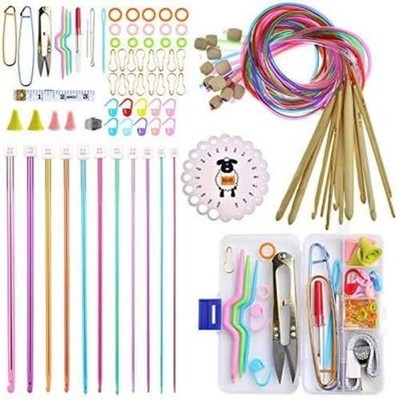 Coopay Tunesisches Häkelnadel Set Bambus Aluminium Afghanisch Zubehör 3-10mm