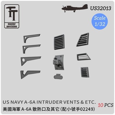 WULA US32013 1/32 US NAVY A-6A Intruder Vents&Etc For TR 02249（10pcs）