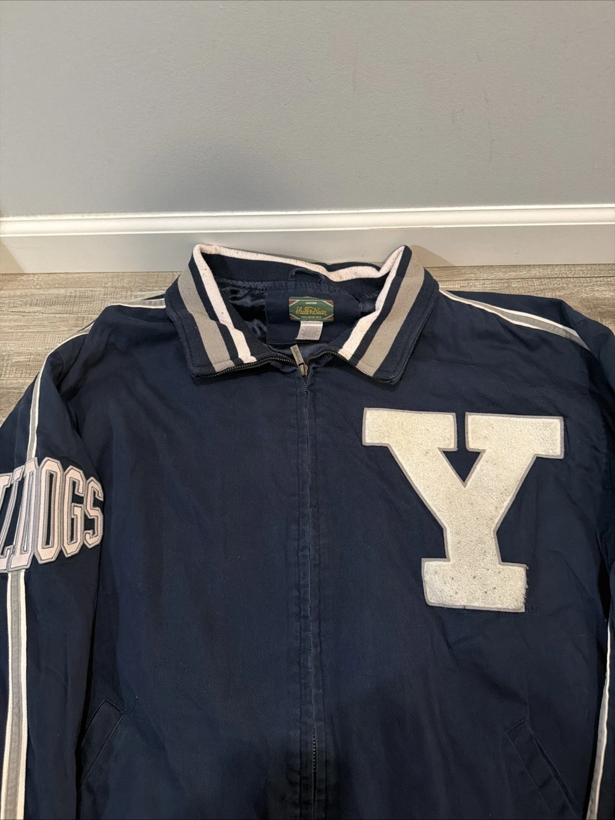 Vtg Stall & Dean Ivy League Yale Bulldogs Jacket Sz 4XL Navy Varsity - product detail image 2