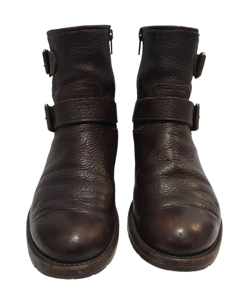 GRAVATI Wilkes Bashford Moto Hebilla Botín Mujer Talla 7 Marrón Cuero Guijarro Foto 2 de 4