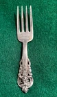 Wallace Sterling Silver 4" Baby Fork Ornate Pierced Handle 21.7g No Monogram