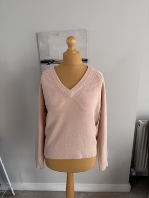 100% Kaschmir Ba&sh Designer V-Ausschnitt Pullover Naturmaterial leise Luxus Frühling