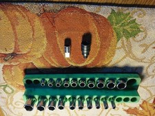 Used Ex. Condition 20 Pc 14 Drive 6-point Sae Shallowdeep Socket Set Wextra Used Ex. Condition 20 Pc 14 Drive 6-point Sae Shallowdeep Socket Set Wextra
