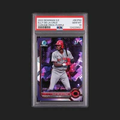 2022 Bowman Chrome 1st Sapphire Elly De La Cruz Purple /25 PSA 10 #BCP50