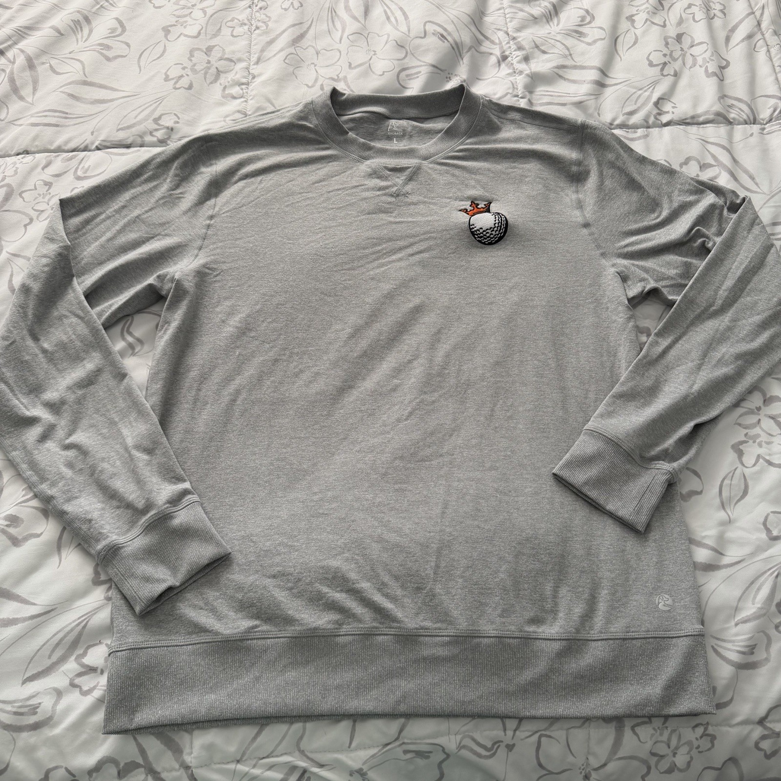 Rhoback Pace Performance Crew Pullover Stainless … - image 1