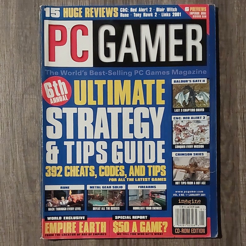PC Gamer January 2001 CD-ROM Edition Illustrated Strategy Guides Special Edition