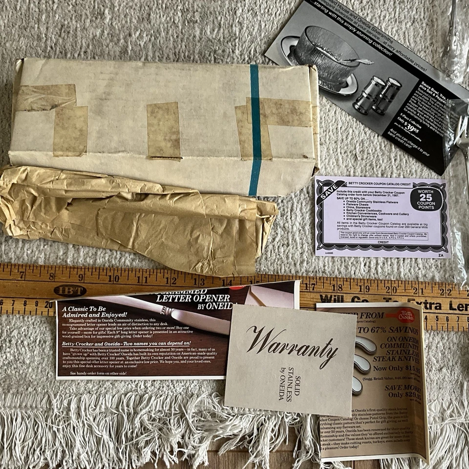 NOS Vintage Oneida Solid Stainless 20 Piece New Unused Set Forks Spoons - Image 2 of 4